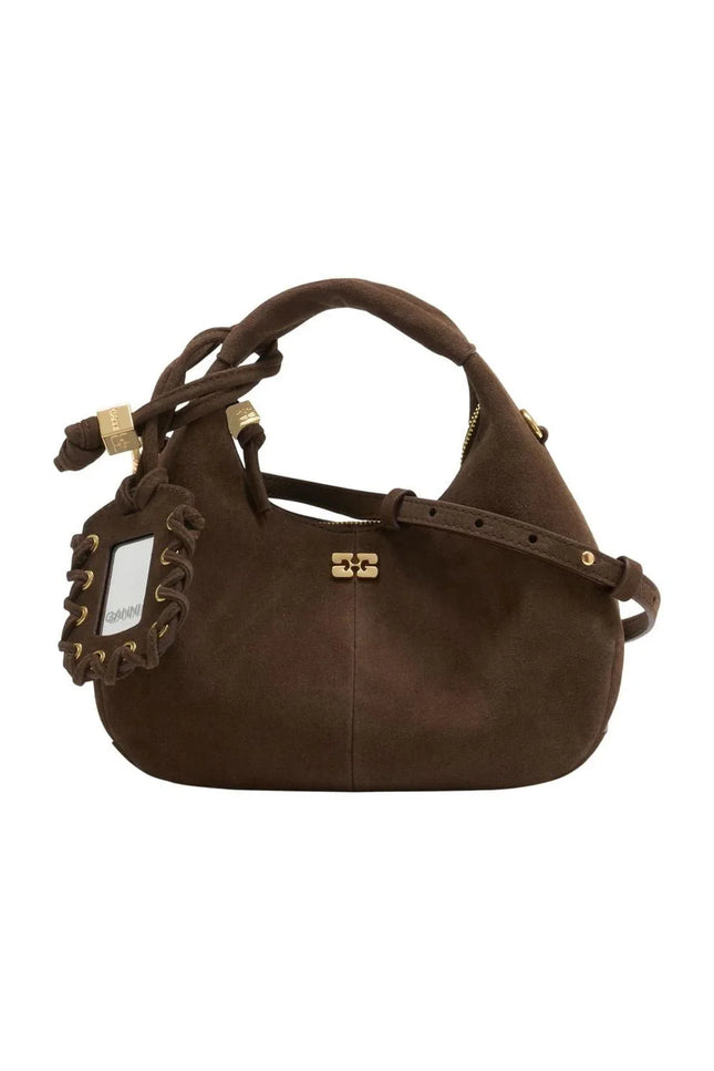 Mini-Handtasche Pelinova – Ganni – Leder – Braun