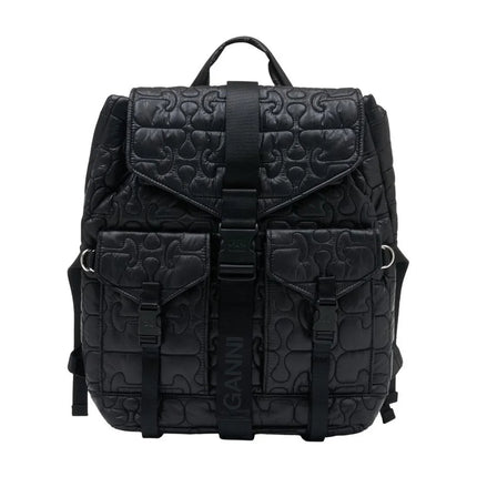 Re Tech Quilted Rucksack - Ganni - Synthetik - Schwarz