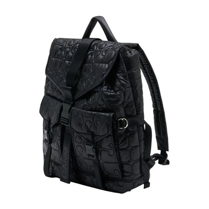 Re Tech Quilted Rucksack - Ganni - Synthetik - Schwarz