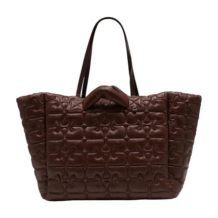 Re-Tech Quilted Einkaufstasche – Ganni – Synthetik – Braun