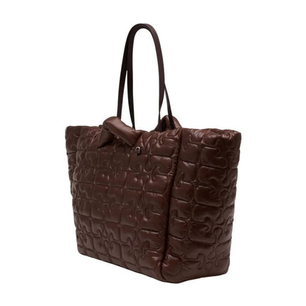 Re-Tech Quilted Einkaufstasche – Ganni – Synthetik – Braun