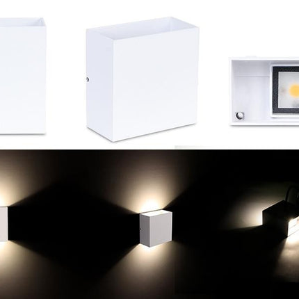 SOBROVO LED Wall Light / Wandleuchten 2er Pack 12W Wandlampe Außen/Innen IP65