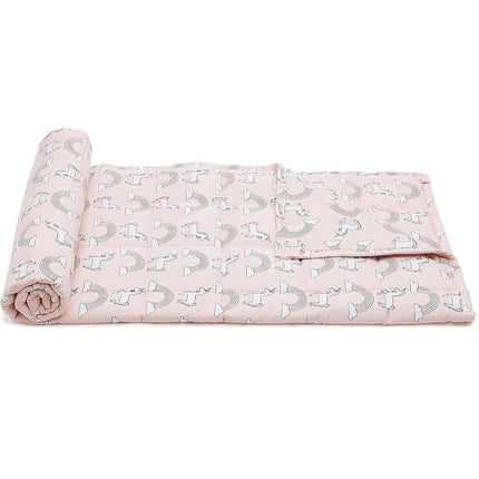 Amazon® Basics™ Kinder - Gewichtsdecke  3,18kg - 104 x 152 cm - Rosa / Einhorn
