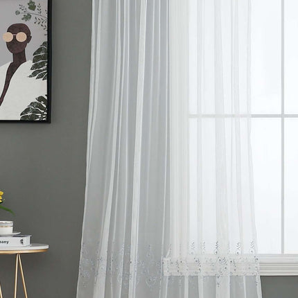 Gardine Raschel Stickerei  Design  »Florenz« Multiband für Gardinenschiene und Gardinenstange Elegante Fensterdekoration 2023200