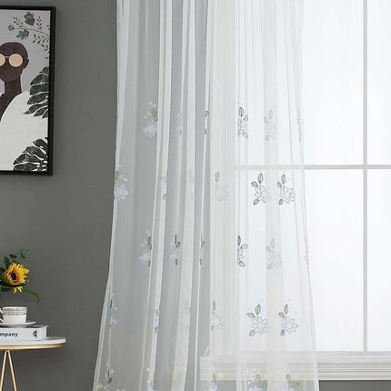 Gardine Raschel Stickerei  Design  »Florenz« Multiband für Gardinenschiene und Gardinenstange Elegante Fensterdekoration 2023200