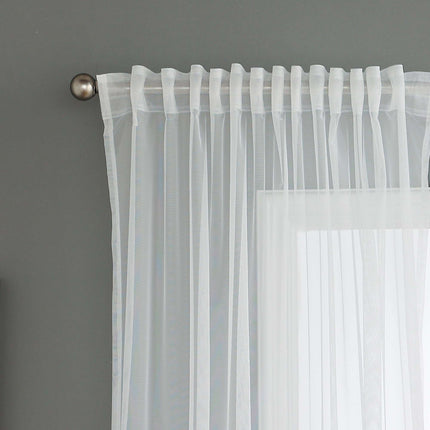 Gardine Raschel Stickerei  Design  »Florenz« Multiband für Gardinenschiene und Gardinenstange Elegante Fensterdekoration 2023200