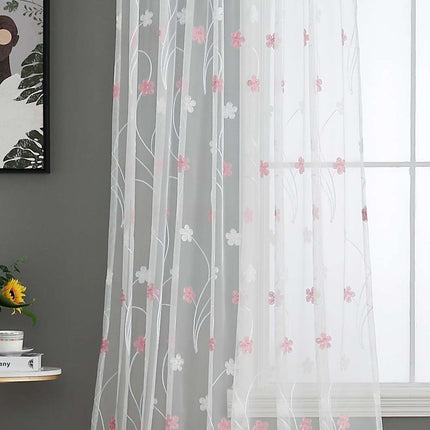 Gardine Raschel Stickerei  Design  »Florenz« Multiband für Gardinenschiene und Gardinenstange Elegante Fensterdekoration 2023200