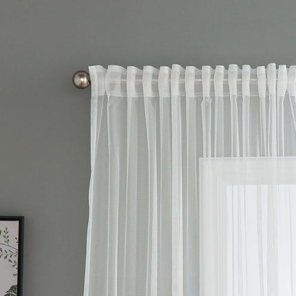 Gardine Raschel Stickerei  Design  »Florenz« Multiband für Gardinenschiene und Gardinenstange Elegante Fensterdekoration 2023200