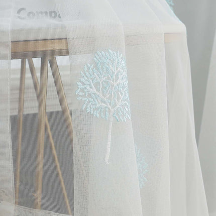 Gardine Raschel Stickerei  Design  »Florenz« Multiband für Gardinenschiene und Gardinenstange Elegante Fensterdekoration 2023200