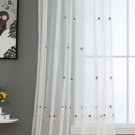 Gardine Raschel Stickerei  Design  »Florenz« Multiband für Gardinenschiene und Gardinenstange Elegante Fensterdekoration 2023200