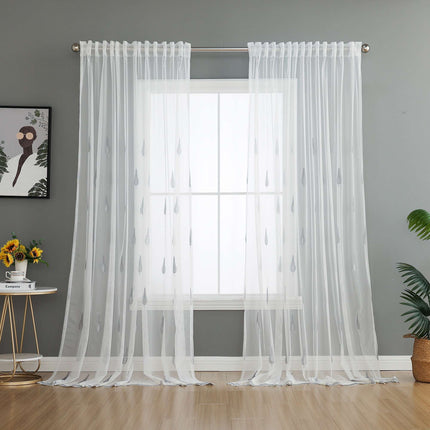 Gardine Raschel Stickerei  Design  »Florenz« Multiband für Gardinenschiene und Gardinenstange Elegante Fensterdekoration 2023200