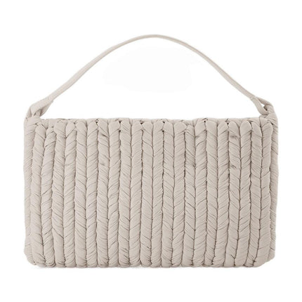 Tasche The Square Bag aus weißem, veganem Nappaleder