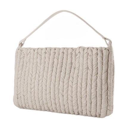 Tasche The Square Bag aus weißem, veganem Nappaleder