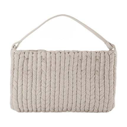 Tasche The Square Bag aus weißem, veganem Nappaleder