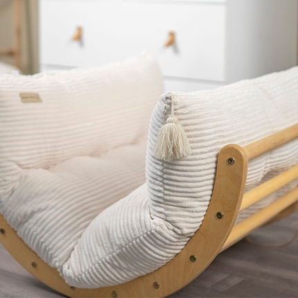 Kletterbogen & Wippe aus Holz - groß | Natur