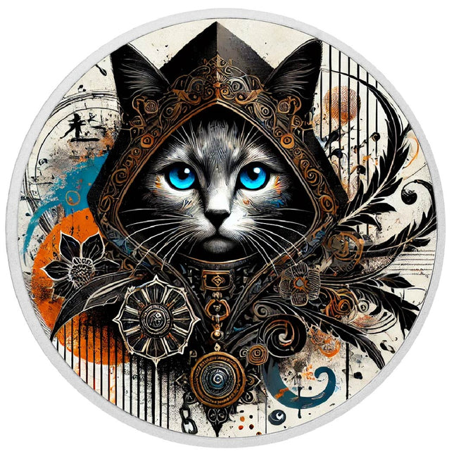 Enchanted Eyes: The Mystic Feline Coloured Coin