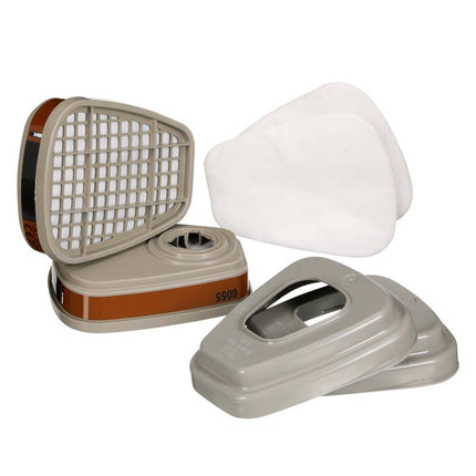 Auslaufartikel: 3M™ Filtersatz 6002-1, A2P2 organische Dämpfe (2x6055, 2x5925, 2x501) | Packung (1 Stück)
