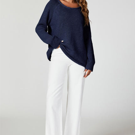 Comfy Jumper Top In Navy