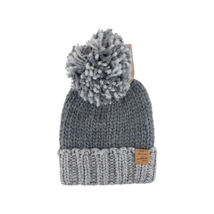 Winter Damen Mütze » Bommelmütze Emma » Strickmütze wolliges, dickes Garn » Wintermütze mit Bommel
