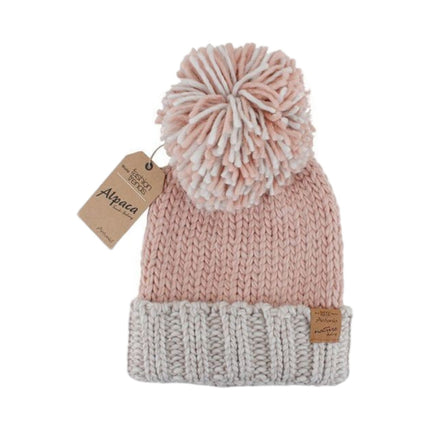 Winter Damen Mütze » Bommelmütze Emma » Strickmütze wolliges, dickes Garn » Wintermütze mit Bommel