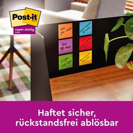 Post-it® Super Sticky Notes, 76 mm x 127 mm, 90 Blatt/Block, 100% PEFC