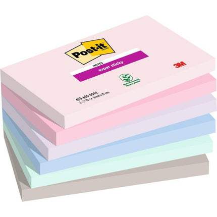 Post-it® Super Sticky Notes, 76 mm x 127 mm, 90 Blatt/Block, 100% PEFC