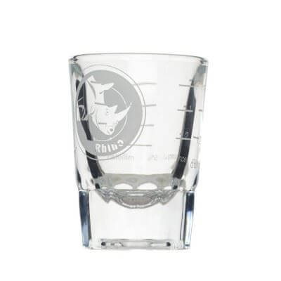 Rhino Coffee Gear Espresso-Mess-Becher – Doppel-Tüllen-Glas