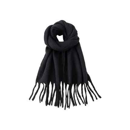 Fransenschal Bouclé » Damenschal 210 x 40 cm » Winter Damen Schal mit Quasten » Winterschal Super Soft