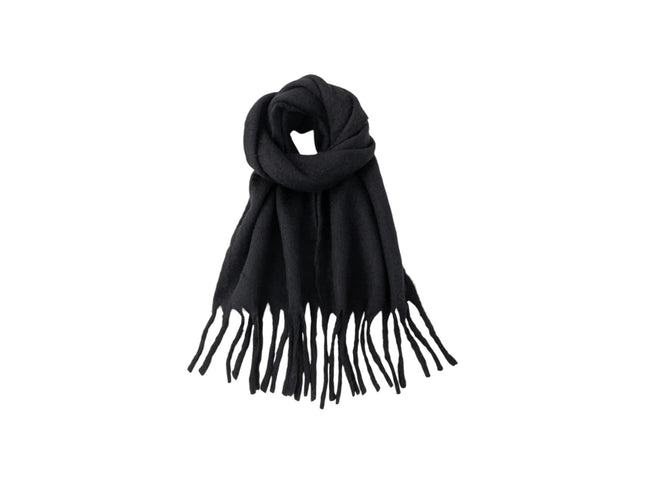 Fransenschal Bouclé » Damenschal 210 x 40 cm » Winter Damen Schal mit Quasten » Winterschal Super Soft