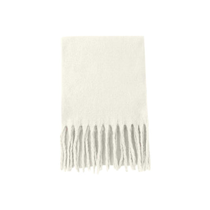 Fransenschal Bouclé » Damenschal 210 x 40 cm » Winter Damen Schal mit Quasten » Winterschal Super Soft