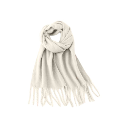 Fransenschal Bouclé » Damenschal 210 x 40 cm » Winter Damen Schal mit Quasten » Winterschal Super Soft