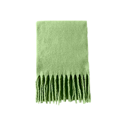 Fransenschal Bouclé » Damenschal 210 x 40 cm » Winter Damen Schal mit Quasten » Winterschal Super Soft