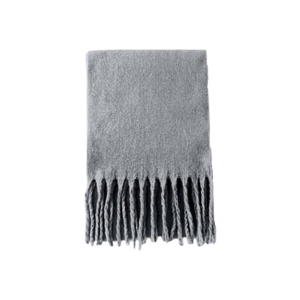 Fransenschal Bouclé » Damenschal 210 x 40 cm » Winter Damen Schal mit Quasten » Winterschal Super Soft