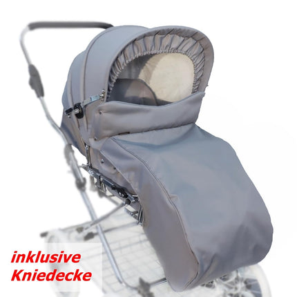EICHHORN Kinderwagen Kombikinderwagen Komplett-Set, 0-3 Jahre, umbaubar zum Sportwagen, inklusive Babytragetasche, Stoff Grau, ECCO-Räder