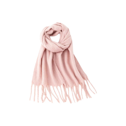 Fransenschal Bouclé » Damenschal 210 x 40 cm » Winter Damen Schal mit Quasten » Winterschal Super Soft