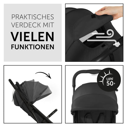 Hauck Travel N Care Dark Olive Kinderwagen – Leichter Reise Buggy für Kinder ab Geburt bis 22 kg mit Liegefunktion, kompakt und UPF 50+