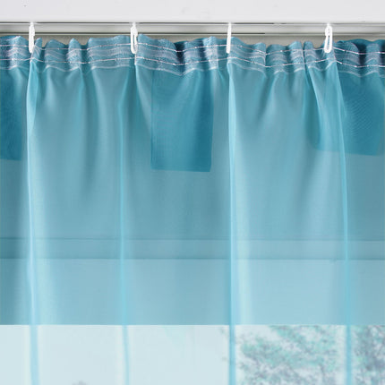 2er-Pack Gardinen Transparent Vorhang Set Wohnzimmer Voile Schlaufenschal mit Bleibandabschluß 61000CN