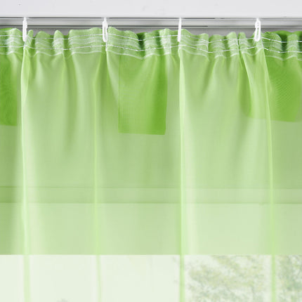 2er-Pack Gardinen Transparent Vorhang Set Wohnzimmer Voile Schlaufenschal mit Bleibandabschluß 61000CN