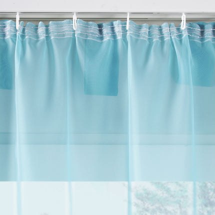 2er-Pack Gardinen Transparent Vorhang Set Wohnzimmer Voile Schlaufenschal mit Bleibandabschluß 61000CN