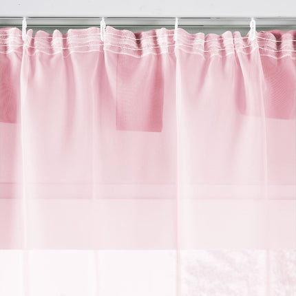 2er-Pack Gardinen Transparent Vorhang Set Wohnzimmer Voile Schlaufenschal mit Bleibandabschluß 61000CN