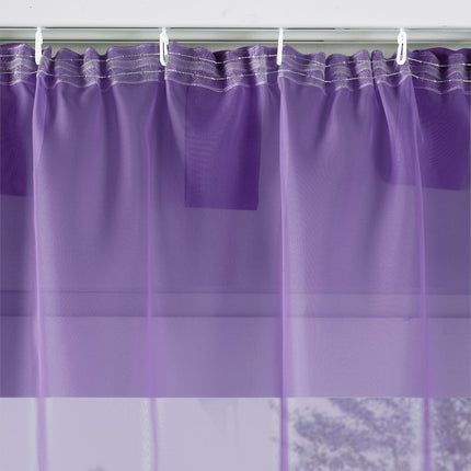 2er-Pack Gardinen Transparent Vorhang Set Wohnzimmer Voile Schlaufenschal mit Bleibandabschluß 61000CN