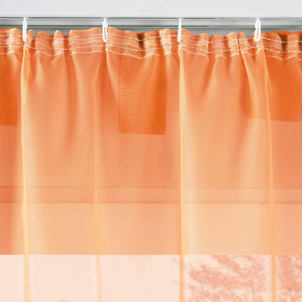 2er-Pack Gardinen Transparent Vorhang Set Wohnzimmer Voile Schlaufenschal mit Bleibandabschluß 61000CN