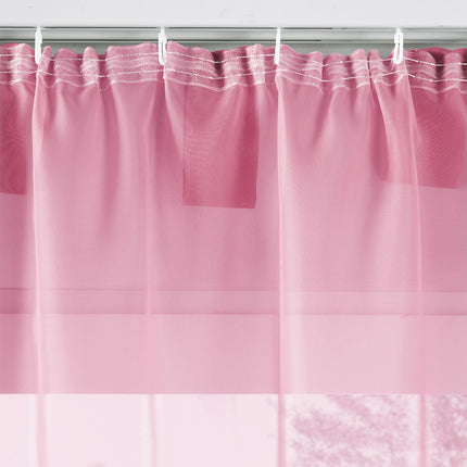2er-Pack Gardinen Transparent Vorhang Set Wohnzimmer Voile Schlaufenschal mit Bleibandabschluß 61000CN