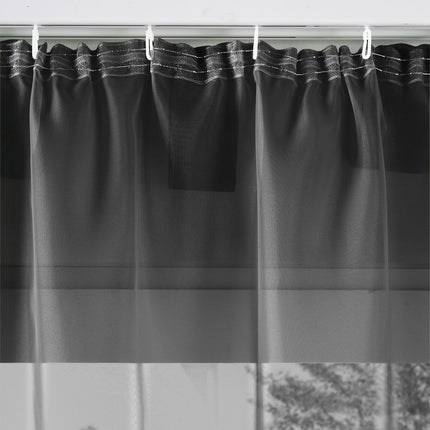 2er-Pack Gardinen Transparent Vorhang Set Wohnzimmer Voile Schlaufenschal mit Bleibandabschluß 61000CN