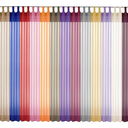 Schlaufenschal Gardine uni transparent Voile 61175