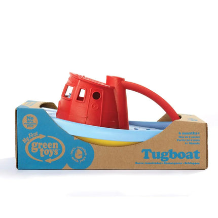 Green Toys 8668087 Schleppboot, Badewannenspielzeug, Spielboot, Badespielzeug für Kinder ab 6 Monaten, 1 Stück