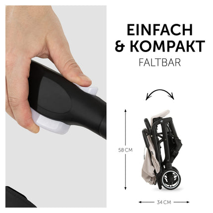 Hauck Travel N Care Dark Olive Kinderwagen – Leichter Reise Buggy für Kinder ab Geburt bis 22 kg mit Liegefunktion, kompakt und UPF 50+