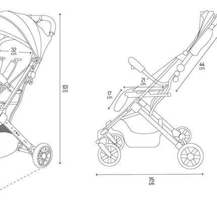 Kinderwagen MoMi ESTELLE ab 6 Monaten (bis 15 kg), klappbarer Kinderwagen mit 5-Punkt-SicherheitsgurtKinderwagen MoMi ESTELLE ab 6 Monaten (bis 15 kg), klappbarer Kinderwagen mit 5-Punkt-Sicherheitsgurt, Einkaufskorb mit Auflappfunktion , Teleskopzuggriff