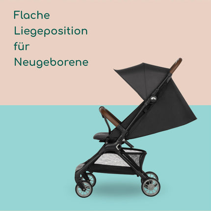 Bebeconfort Zephir, kompakter Baby Kinderwagen, 0–4 Jahre (bis zu 22 kg), leichter Reise Buggy (4,5 kg), in Kabinengröße, flacher und verstellbarer Sitz, Aufbewahrungskorb, Mineral Green