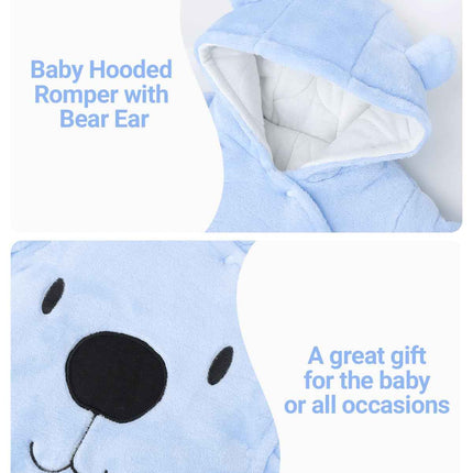 Baby Overall Winter Mit Kapuze Schneeanzug Flanell Strampler Spieler Spielanzug Mit Füße Karikatur Jumpsuit Kleidung 0-3 Monate